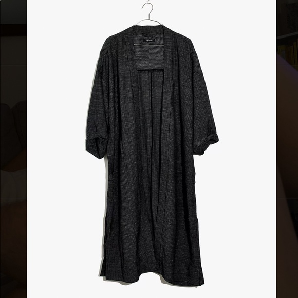 MADEWELL Long Robe Jacket Grid Pattern - Picture 4 of 6